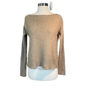 Eileen Fisher Wool Cropped Drop Shoulder Sweater Sz XS (BH)